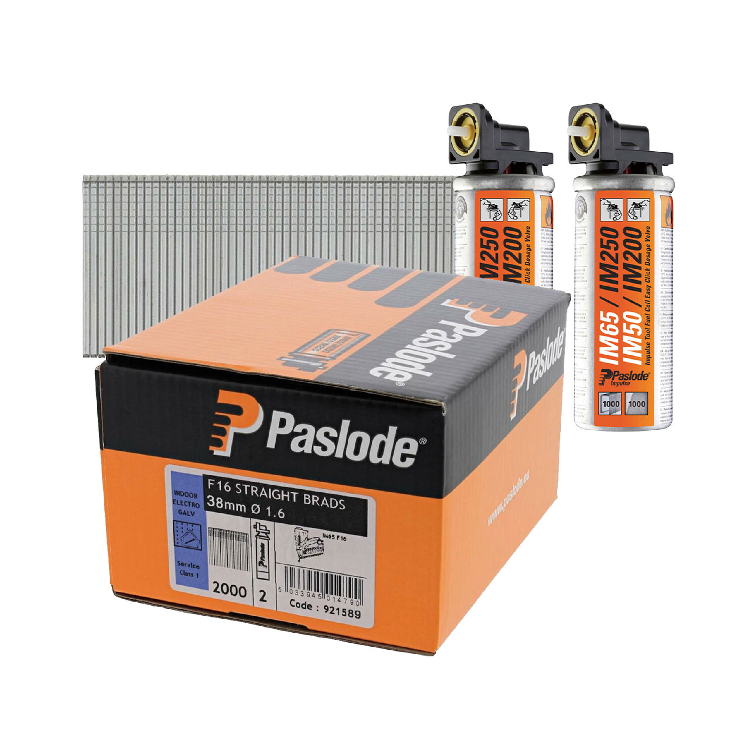 Paslode 16g Straight Brad Nail Fuel Pack