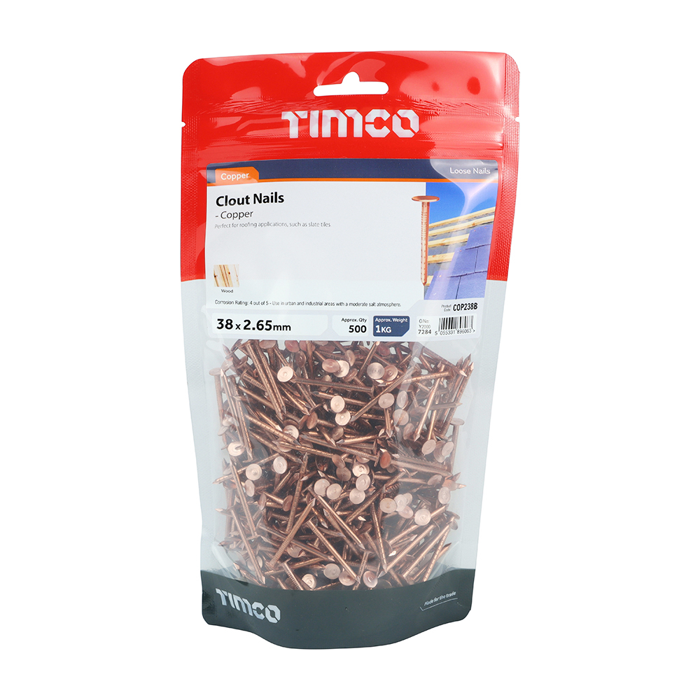 Copper Clout Nails 38mm 4