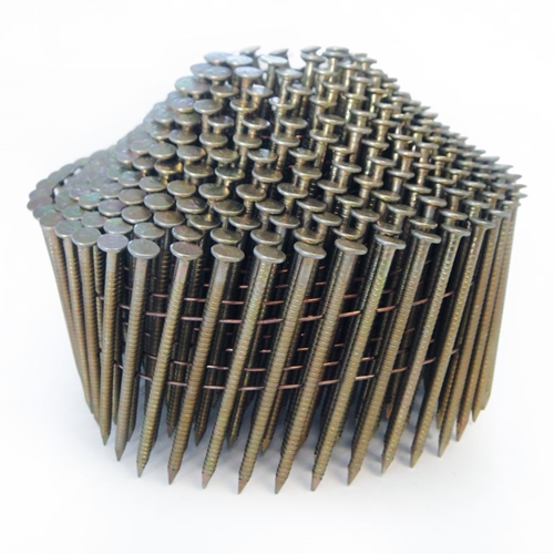 2.1 x 38mm ringed galvanised coil nails conical