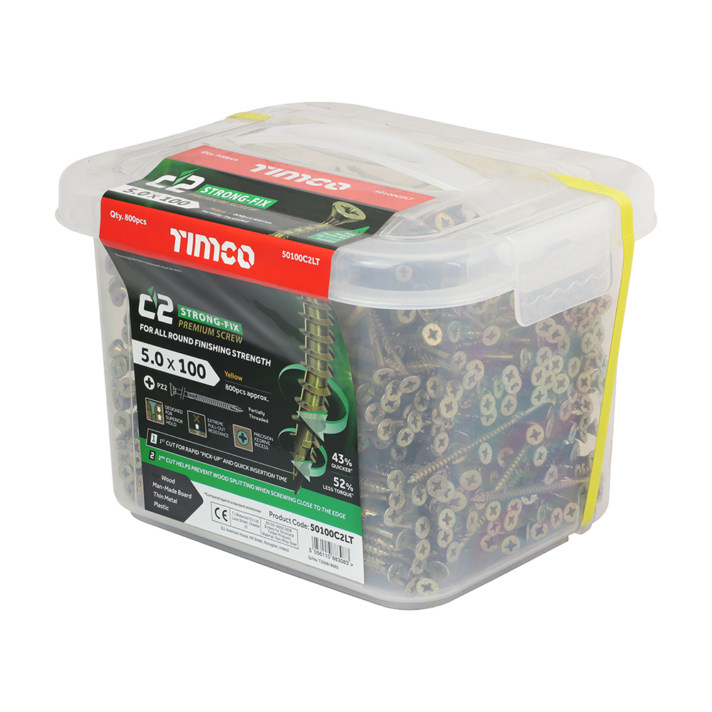 Timco C2 Bulk Screws Tubs 5 x 100mm 1