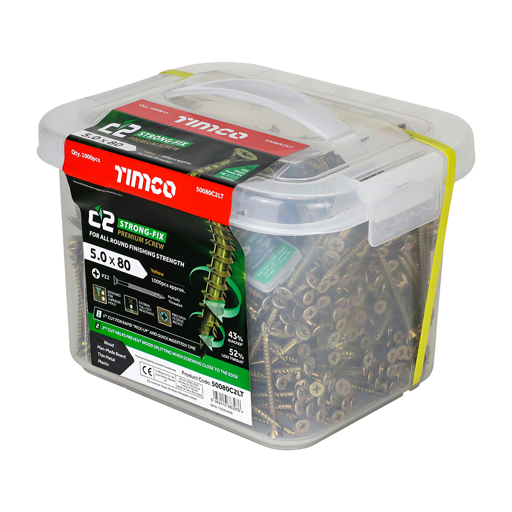 Timco C2 Bulk Screws Tubs 5 x 80mm