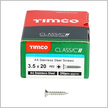 A4 Stainless Steel Screws 3.5 x 20mm