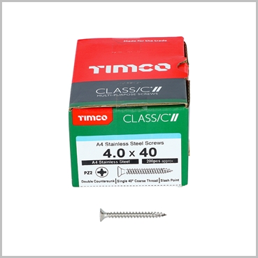 A4 Stainless Steel Screws 4 x 40mm