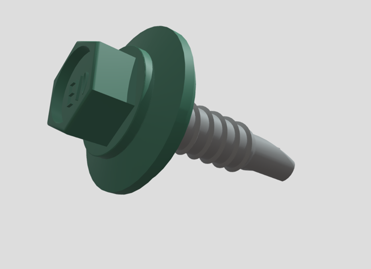 Green Tek Screws Hex Head 6.3 x 22mm
