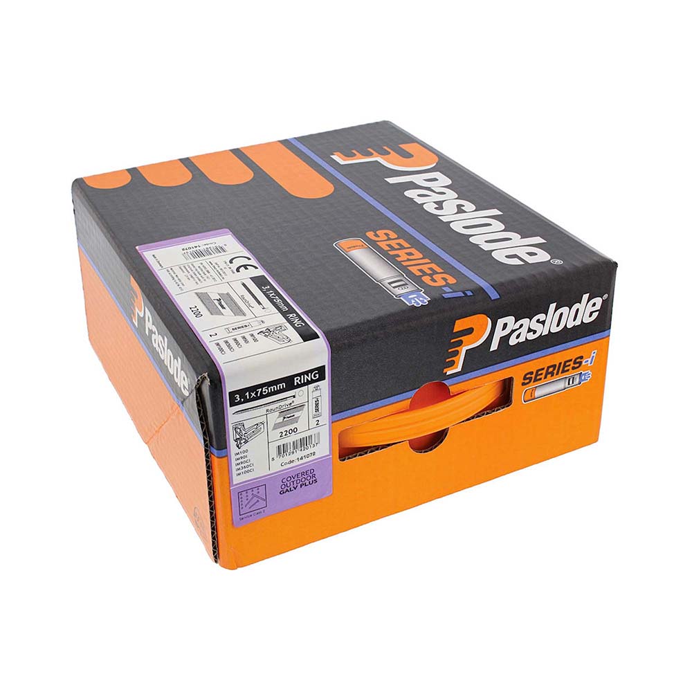 Paslode IM360Ci 75mm Ringed Galvanised Nails Fuel Pack